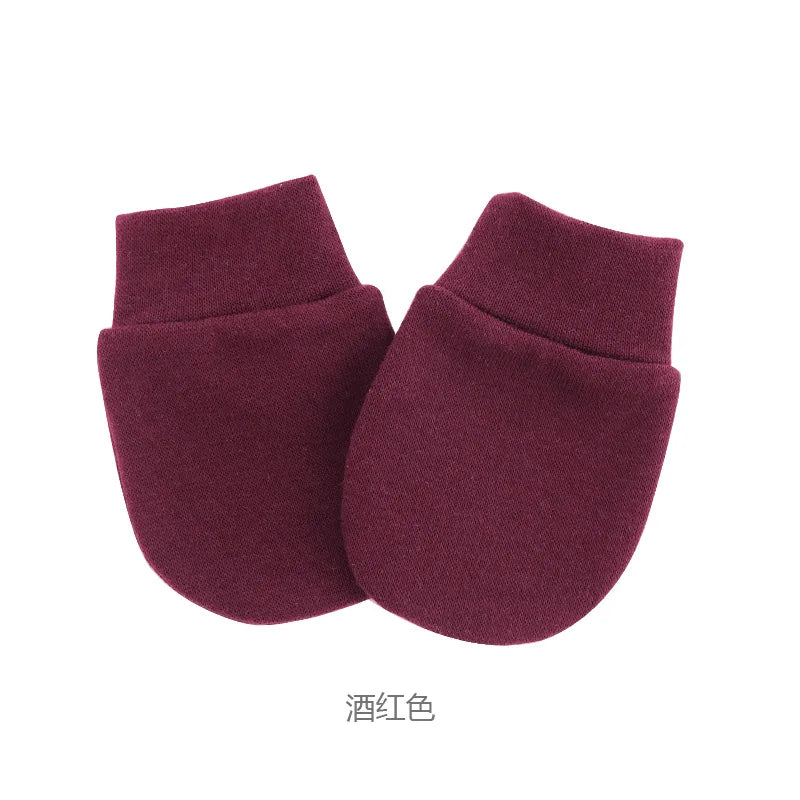 Newborn Baby Hat with Gloves Autumn Winter Warm Cotton Kids Beanies Stuff Children Accessories Infant Nightcap 0-6 Months Babies