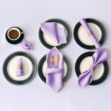 12Pcs 30X30cm Satin Table Napkin Soft Handkerchief Romantic Wedding Banquet Square Table Napkins Dinner Party Decoration