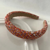 Woven Plaid Fabric Colorful Tweed Hairband High Quality Headband Spring Summer 2023 Accessories Casual Fashion Headwear