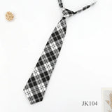 Lazy JK Ties Women Plaid Neck Tie Girls Japanese Style for Jk Uniform Cute Necktie Plaid Uniform School Accessories