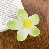 3 Inch Gradient Flower Hair Claw For Women Elegant Resin Floral Hair Clip Fresh Sweety Flower Gripper Girls Hair Accessories