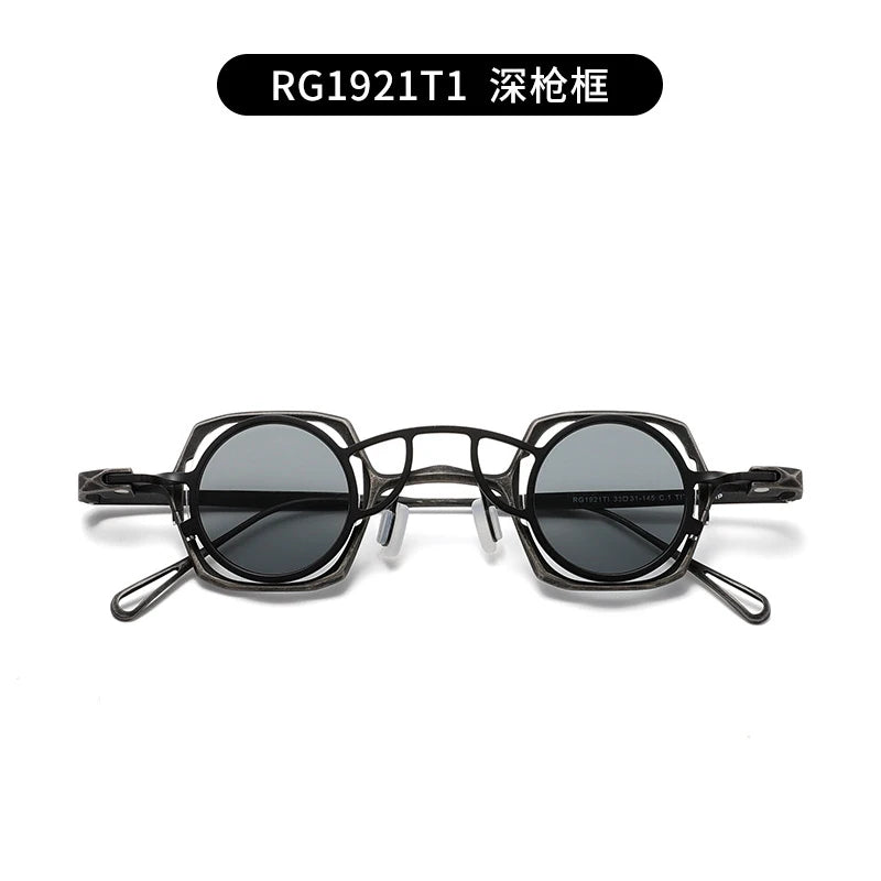 High quality pure titanium small glasses retro frame for men and women suction clip optical glasses frame for prescription glass