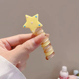 1/4pcs Elastic Telephone Wire Hair Ties Women Girls Star Hair Bands Spiral Coil Rubber Band Ponytails Head Rope Hair Accessories