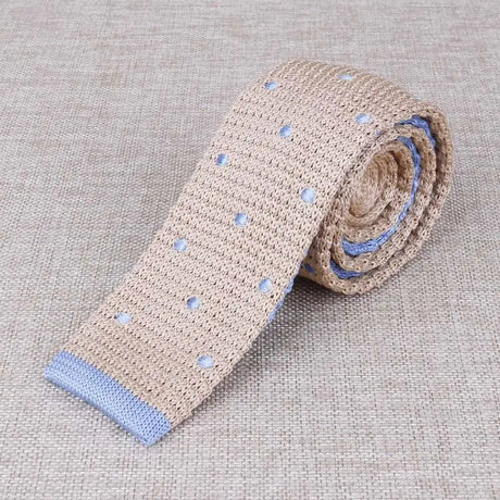 Men's Suits Knit Tie Plain Necktie For Wedding Party Tuxedo Casual Dots Woven Skinny Gravatas Cravats Accessories 25colors