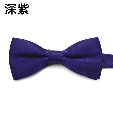 Fashion Kids Solid Color Bow Ties Imitation Silk Student Bowties Soft Black Red Butterfly Bowknot Wedding Party Cute Pet Cravat