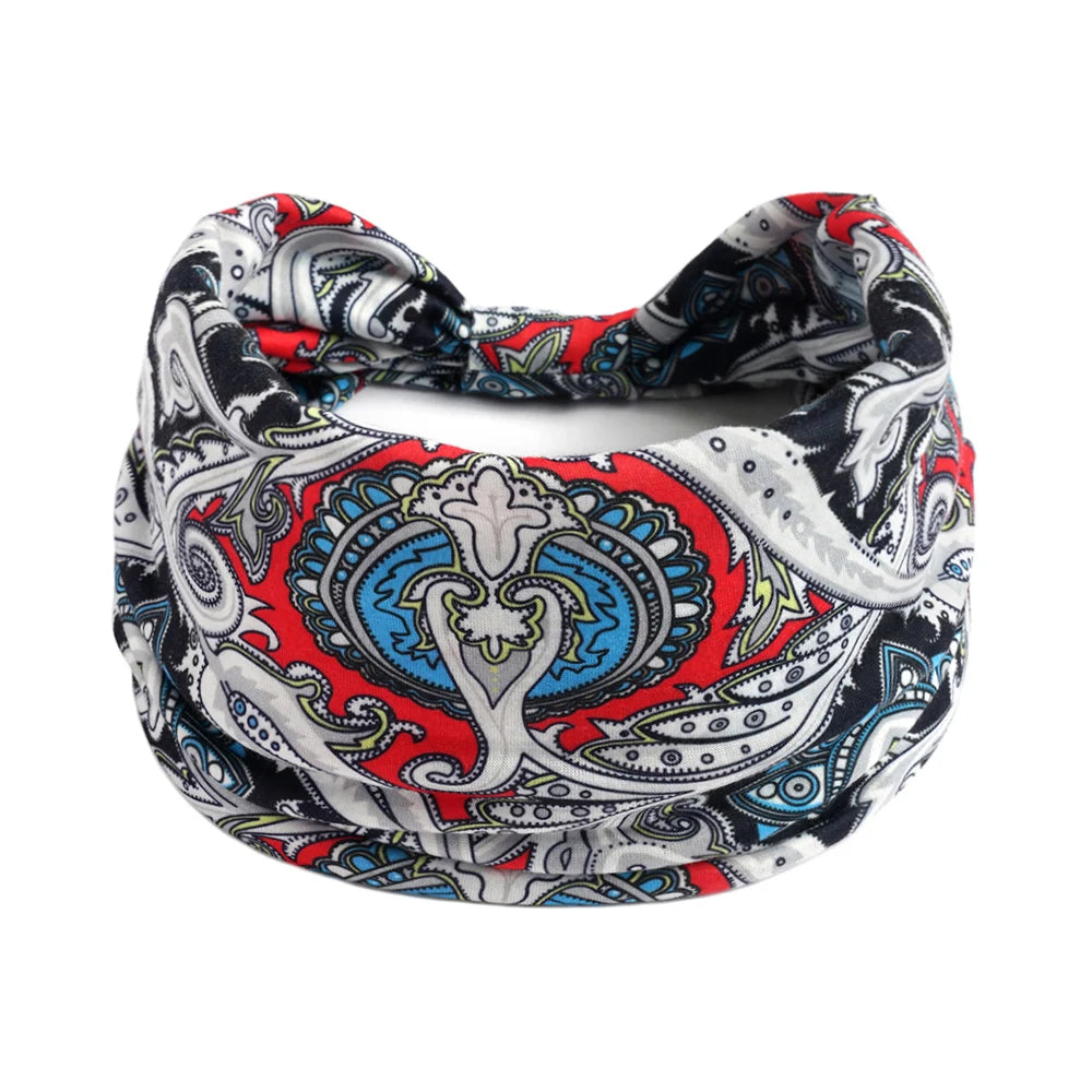 Women Hair Bands Headband Bohemian Sports Run Bandage Elastic Girl Wide Headband Print Wide Headwrap Headpiece Hairband Ladies
