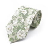 New Chic Floral Tie For Men Women 100% Cotton Beautiful Elegant Flower Necktie White Blue Narrow Skinny Wedding Casual Cravat