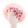 Kids Girls Sleep Cap Floral Print Hair Bonnet Satin Night Sleep Hat Turban Sleeping Hat Children Hair Care Bonnet Nightcap Caps