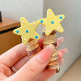 1/4pcs Elastic Telephone Wire Hair Ties Women Girls Star Hair Bands Spiral Coil Rubber Band Ponytails Head Rope Hair Accessories