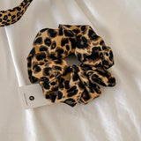 Leopard Print Scrunchies Hair Tie Hair Rope High Elasticity Elastic Hair Band Ponytail Holder Elegant Women Hair Accessories