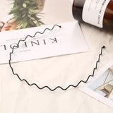 Black Metal Wavy Headband Men Women's Hair Band Head Hoops Bands Headwear Sport Headbands Hairband Bangs Holder Hair Accessories