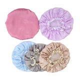 1Pcs Women's Elastic Band Satin Silky Bonnet Sleep Cap Hair Care Hair Dryers Female Hair Protect Bonnet Nightcap Satin Bath Cap