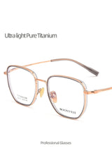 High Quality Ultralight Pure Titanium Glasses Frame for Men and Women Fashionable Retro Eyeglasses Optical Prescription Eyewear