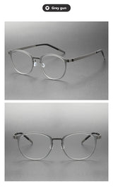 2023 Titanium Glasses Frame for Men Women Vintage Round Myopia Optical Eyewear Screwless Prescription Eyeglasses Frame Spectacle