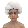 Exaggerated Big Braid Head Band African Raw Silk Turban Cap for Women Nigeria Wedding Party Headpiece Female Headband