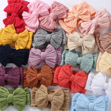 Baby Girl Bows Headband Newborn Turban Hairbands Kids Red Head Band Outdoor Toddler Children HeadWrap Hair Accessories