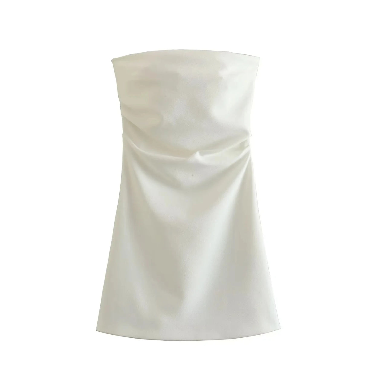 Robe TRAF pour femme, épaules dénudées, corset, courte, froncée, dos nu, bleu, noir, blanc, robe moulante sexy pour femme, robes de soirée