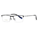 2023 New Titanium Half Frame Glasses Business Square Eyeglass Frames Myopia Hyperopia Prescription Eyeglasses Eyewear
