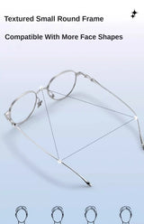 2024 Pure Titanium Frame Round Retro Fashion Men Women Eyeglasses Frame Anti-blue Light Glasses Designer Korean Glasses Frames