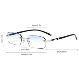 Luxury Blue Light Blocking Reading Glasses Women Men Cutting Frame Presbyopia Eyeglasses HD Lens Farsighted Prescription Eyewear