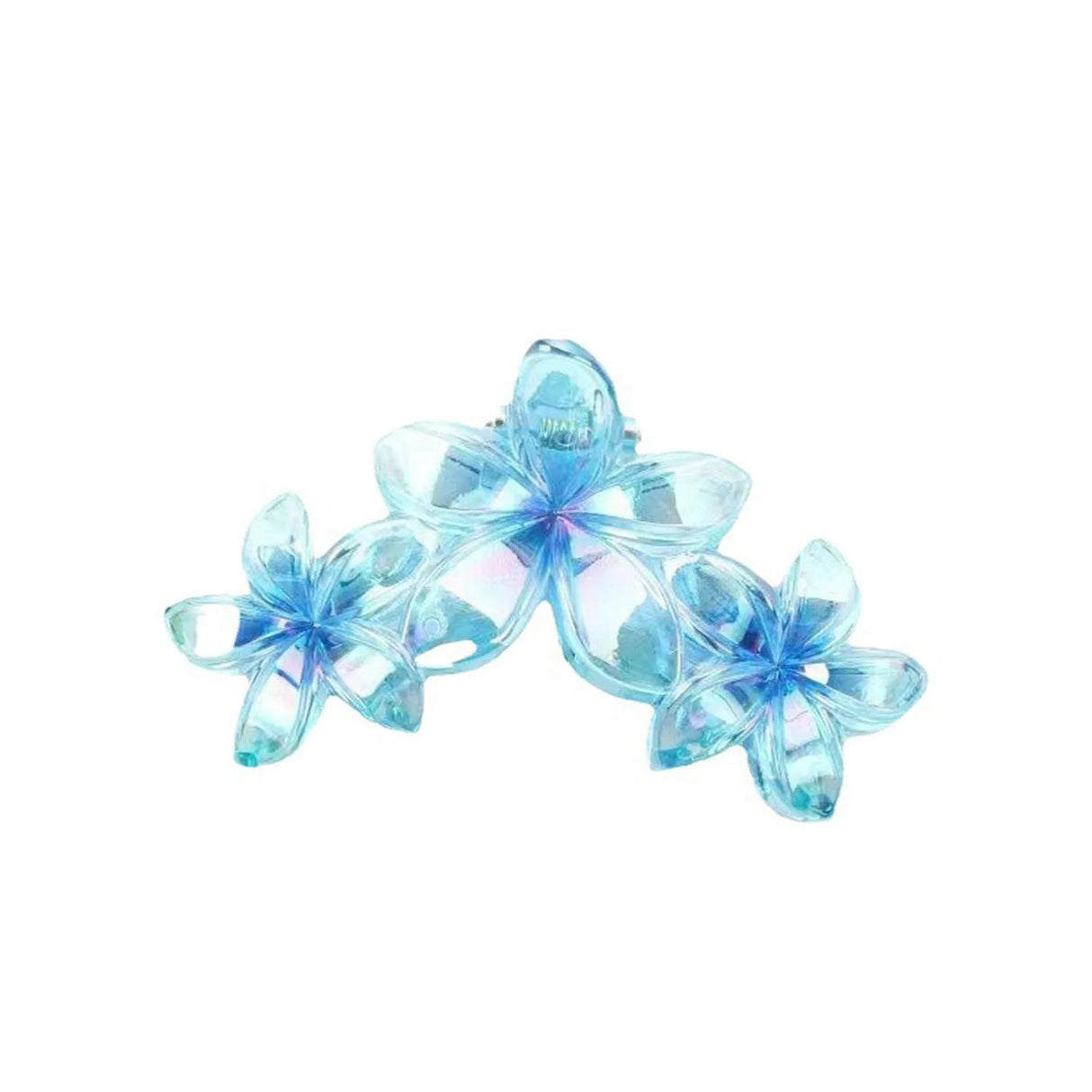 3 Head Plumeria Hair Clips Frangipani Flower Hair Claw Clip Trendy Crab Hair Claw Barrettes Hair Accessories For Girls