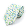 New Chic Floral Tie For Men Women 100% Cotton Beautiful Elegant Flower Necktie White Blue Narrow Skinny Wedding Casual Cravat