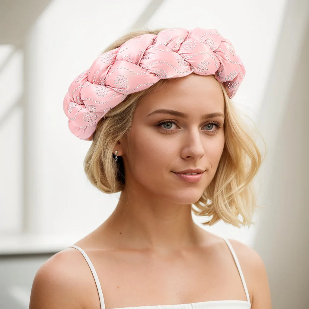 Women Braids Headbands Candy Color Elastic Hairbands Female Bandanas Girls Diamonds Hair Bands Headwear Accessories