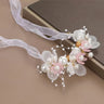 Elegant Girls Headband Lmitated Pearl Hair Headdress Baby Girls Flower Wreath Bride Garland Head Hoop Wedding Headbands Hair