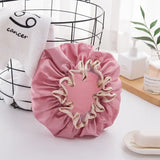 1Pcs Women's Elastic Band Satin Silky Bonnet Sleep Cap Hair Care Hair Dryers Female Hair Protect Bonnet Nightcap Satin Bath Cap