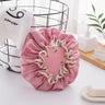 1Pcs Women's Elastic Band Satin Silky Bonnet Sleep Cap Hair Care Hair Dryers Female Hair Protect Bonnet Nightcap Satin Bath Cap