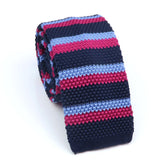 Leisure Knit Tie Fashion Skinny Striped Narrow Slim Neck Ties For Men Woven Knitted Cravat Colourful Warm Designer Necktie Gifts