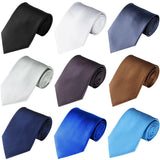 Fashion Men's Tie Business Wedding Gifts Accessories Mens Silk Tie Solid Neck Ties Man Black Blue Red White Necktie for Men