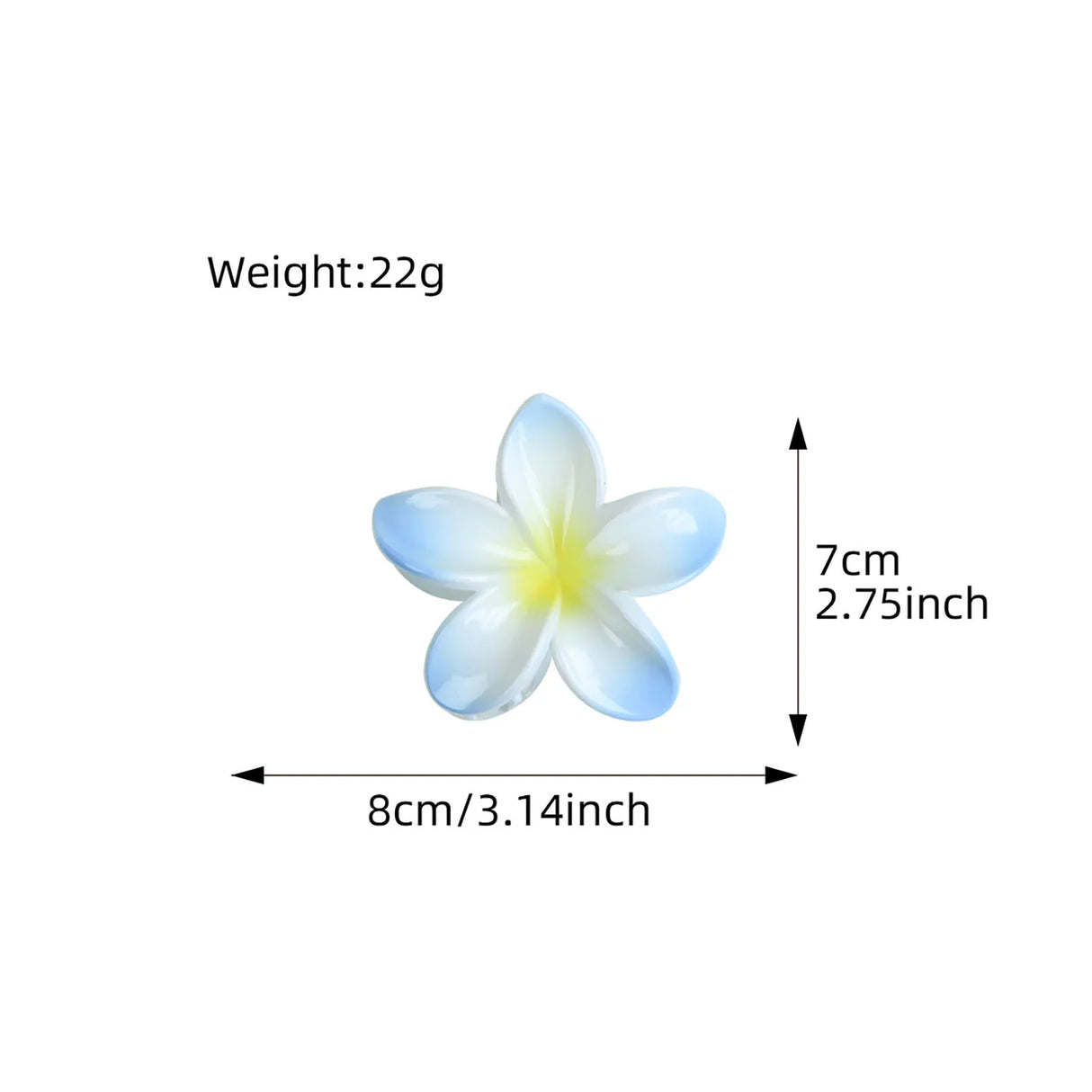 3 Inch Gradient Flower Hair Claw For Women Elegant Resin Floral Hair Clip Fresh Sweety Flower Gripper Girls Hair Accessories