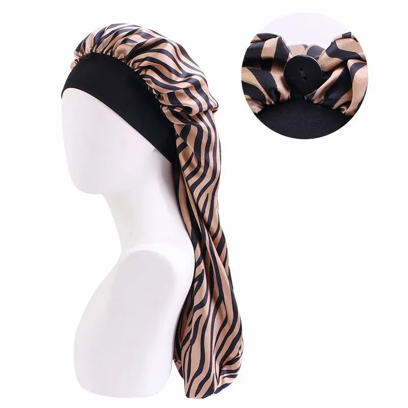 Unisex Elastic Bonnet Long Hair Sock Dreadlock Braids Cap Sleep Hats Head Wrap Turban Night Cap Hair Care Nightcap for Women Men