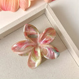 Summer Ice Transparency Pink Green Egg Flower Scratch Clip Shark Clip Sweet Fresh Marbled Plate Hair Clip Hair Scratch