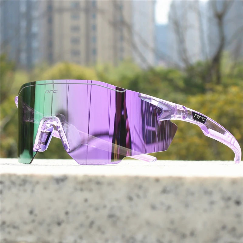 1 Lens NRC Cycling Sunglasses UV400 TR90 Sports Bicycle Glasses MTB Mountain Bike Fishing Hiking Riding Eyewear for Men Women