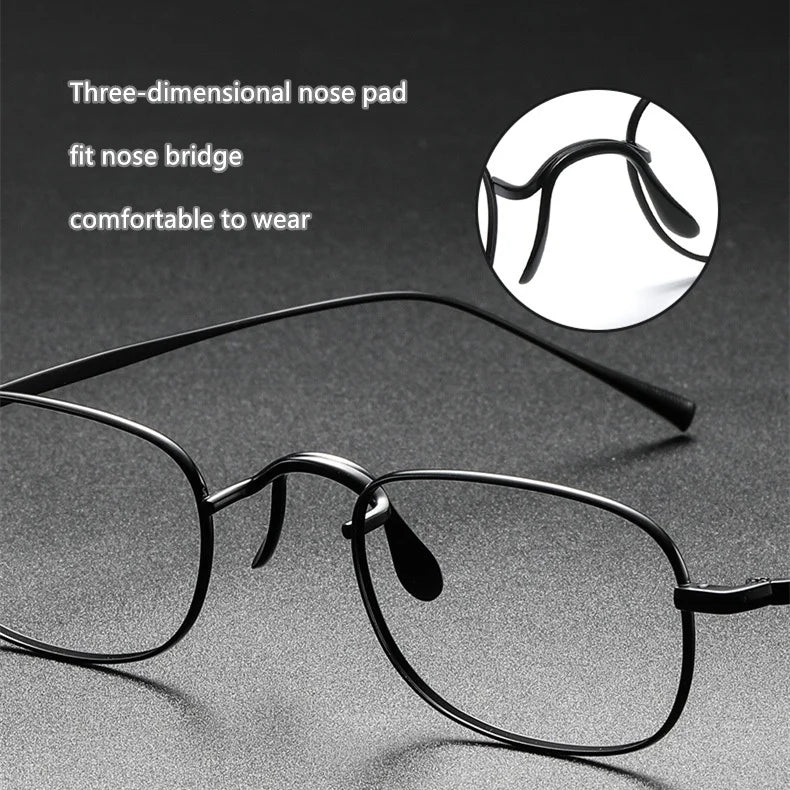Vintage Small Square Oval 6.5g Ultra-Light Pure Titanium frame ，KJ45|Thin Frame of Golden Wire|For Men and Women