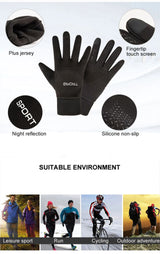 LOOGDEEL Skiing Gloves Waterproof Windproof Winter Cycling Running Ski Warmth Sports Gloves Touch Screen Full Fingers Non-Slip