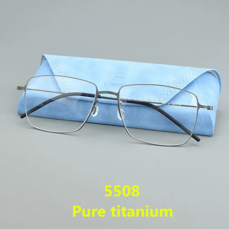 pure Titanium Glasses Frame for Men women 5508 Vintage square Myopia Prescription Eyeglasses Frames 2024 Optical Korean Eyewear