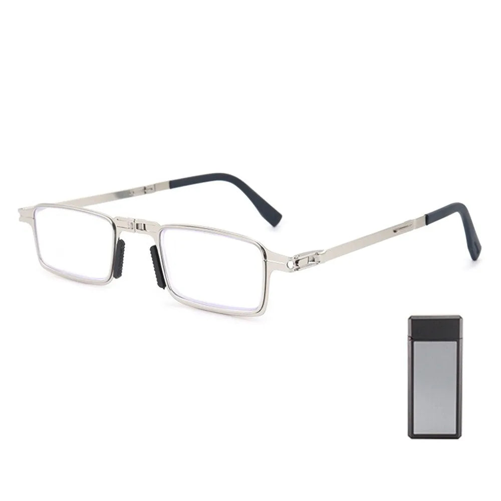Blue Ray Blocking Anti-Blue Light Reading Glasses Portable With Glasses Bag Hyperopia Glasses Eye Protection Folding