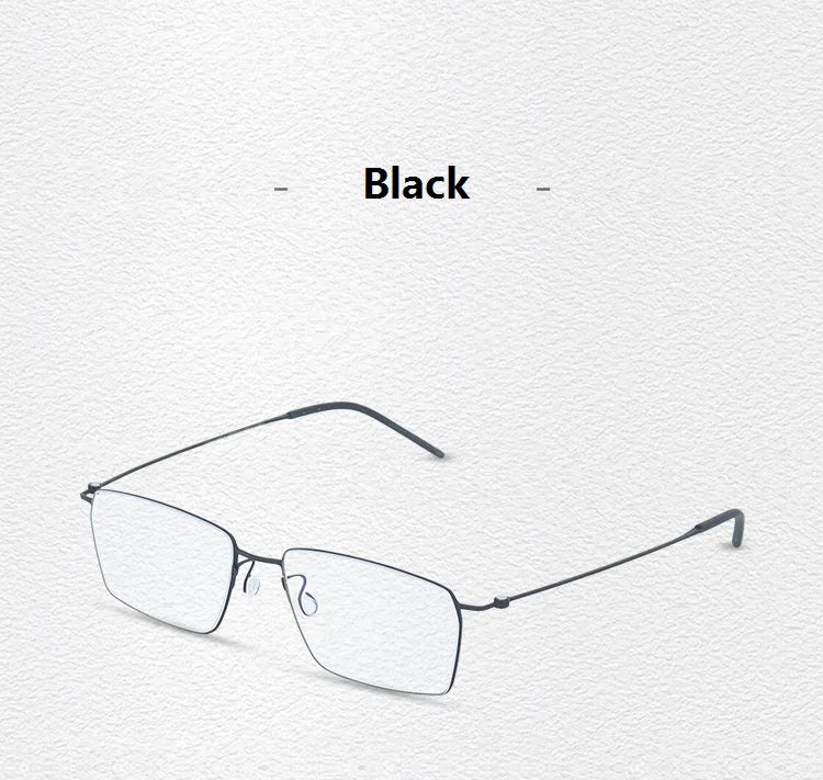 Pure Titanium Glasses Frame Men Women Eyewear Frames Eyeglassess Square Business Classic Design Screwless Denmark Brand