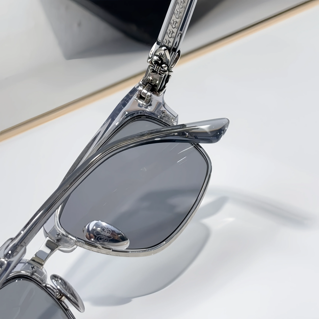 Popular Sunglasses Titanium Acetate Fashion Eyeglasse Frame Men Square Retro High Quality Women Luxury Brand Designer Glasses