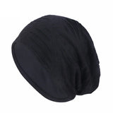 Unisex Men Women Beanie Cotton Night Sleep Cap Bonnet Chemo Hat Headwear Turban Baggy Hair Care Nightcap Pullover Hat Solid Colo