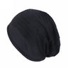 Unisex Men Women Beanie Cotton Night Sleep Cap Bonnet Chemo Hat Headwear Turban Baggy Hair Care Nightcap Pullover Hat Solid Colo