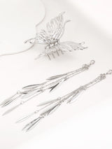 Clearance_1 Pcs Butterfly Clips Hair Silver Hair Barrettes Fluttering Tassel Hair Accessories,Non Slip Cute Hair Claw Clip for W