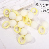20pcs Kids Elastic Hair Bands Girls Plush Ball Rubber Band For Children Sweets Scrunchie Hair Ties Clip Baby Hair Accessories