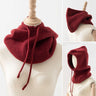 Winter Balaclava Hats For Men&Women Corduroy Hooded Caps Outdoor Warmer Drawstring Hats One-Piece Neck Collar Beanies Cap