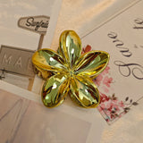1-4Pcs Fashion Flower Hair Claw Clips for Women Gold Silver Color Large Hairpins Ponytail Shark Clip Headdress Hair Accessories