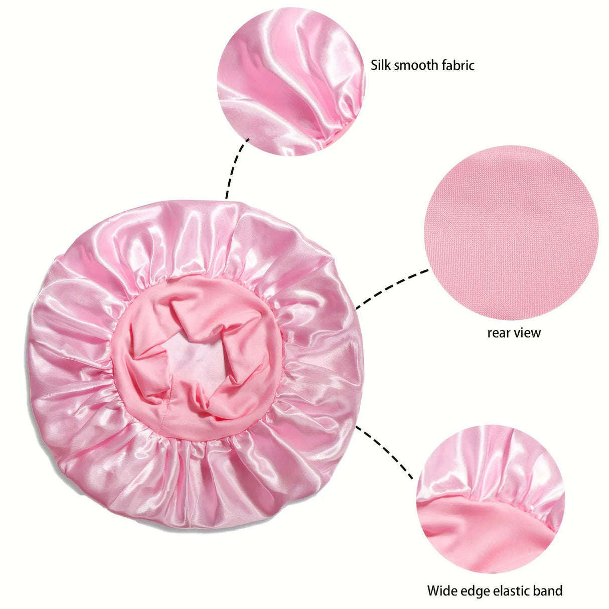 Luxury 4PCS/LOT 2 Pillowcase Hair Scrunchie Night Hat Set Fashion Imitation Silk Satin Pillowcase Sleep Set tool Silkly Cap