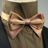 4 Styles Solid Color Black White Wine Bow Ties New Ribbon Gilded Butterfly Double Layered Wedding Party Bowknot Tuxedo Cravat